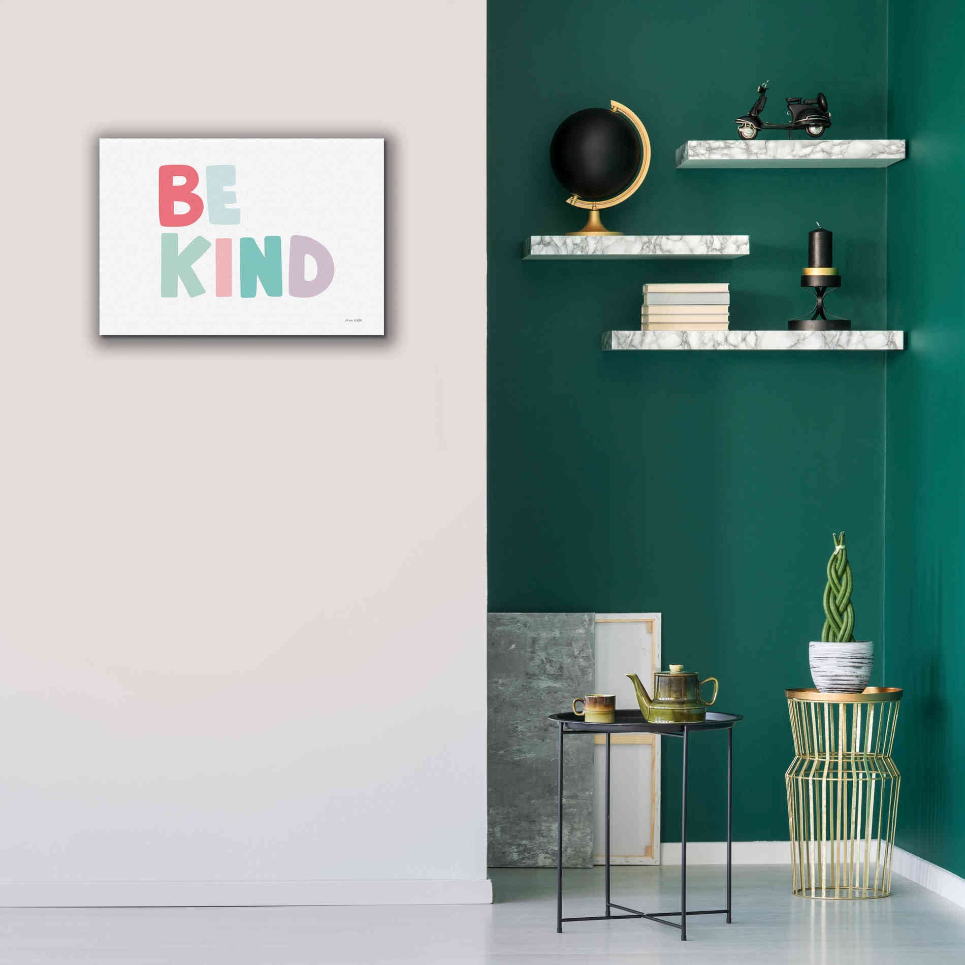 'Be Kind' by Ann Kelle Designs, Canvas Wall Art,26 x 18
