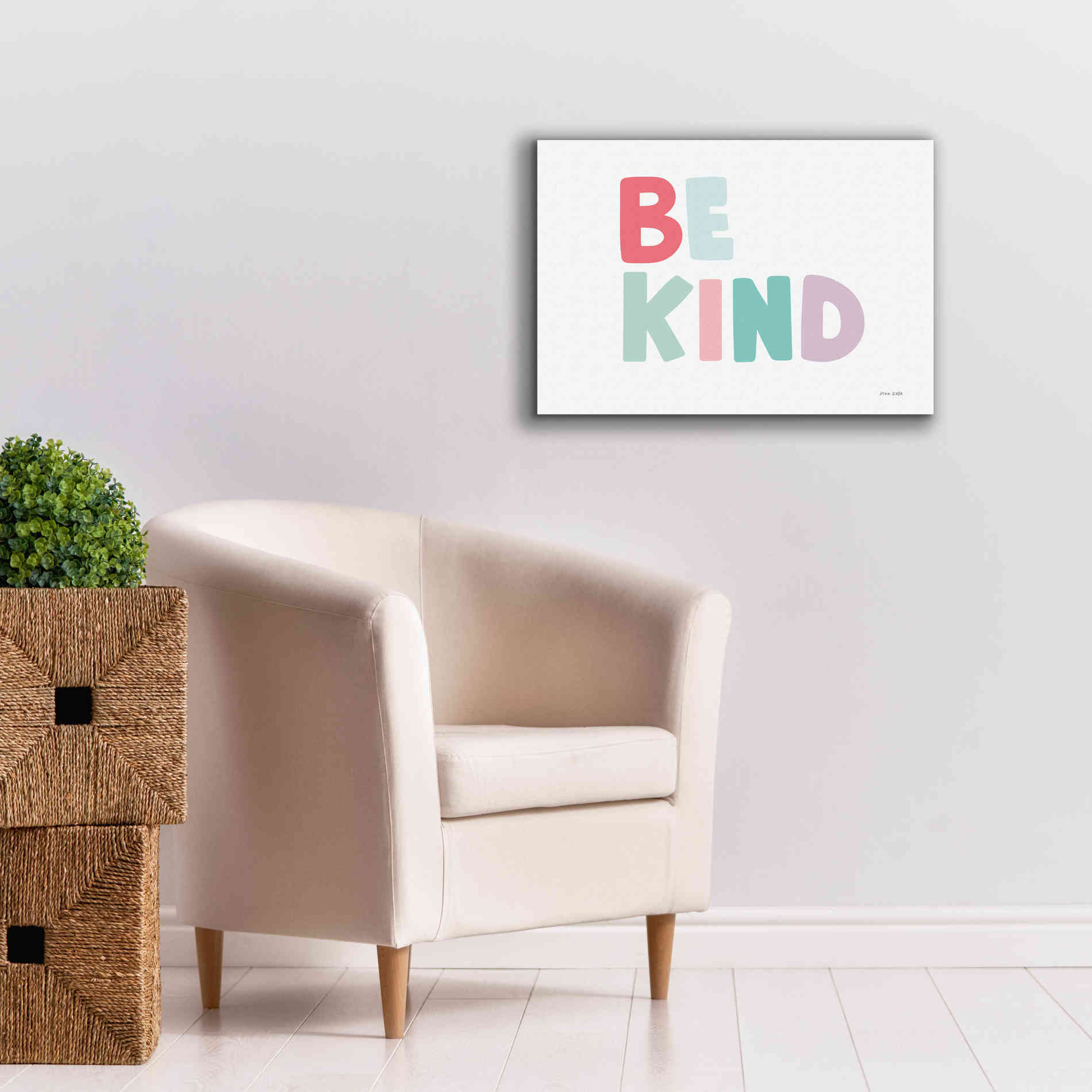'Be Kind' by Ann Kelle Designs, Canvas Wall Art,26 x 18