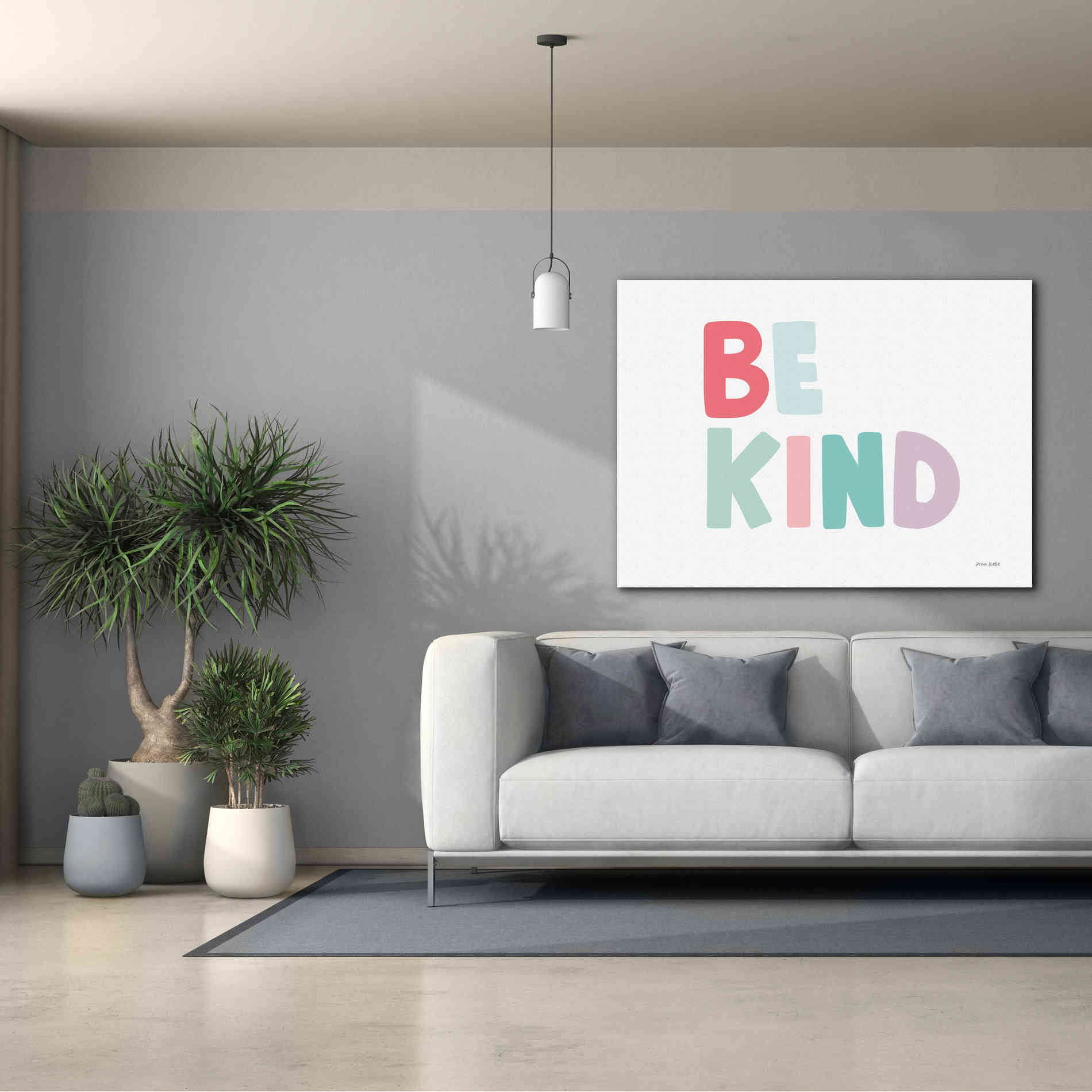 'Be Kind' by Ann Kelle Designs, Canvas Wall Art,54 x 40