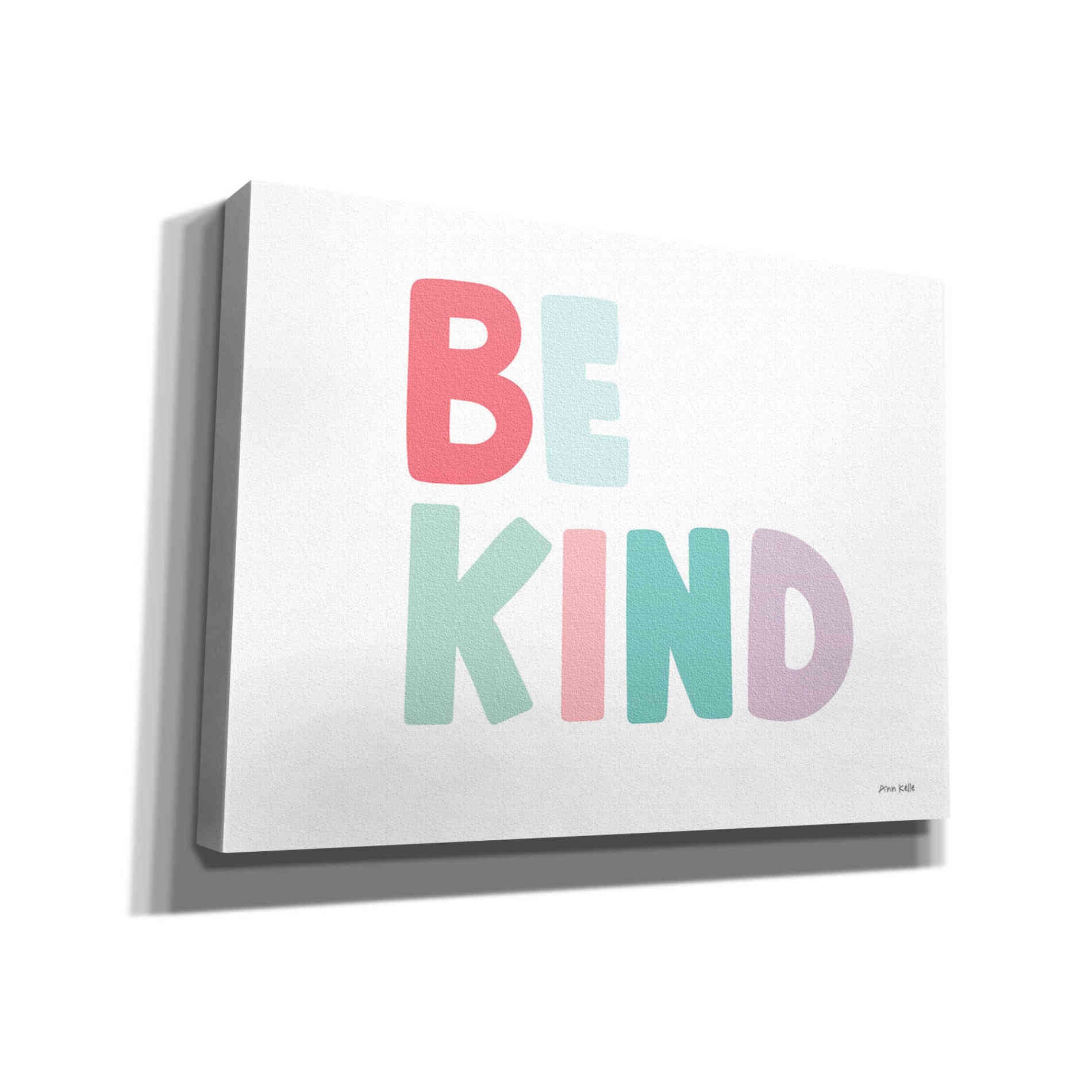 'Be Kind' by Ann Kelle Designs, Canvas Wall Art,16x12x1.1x0,26x18x1.1x0,34x26x1.74x0,54x40x1.74x0