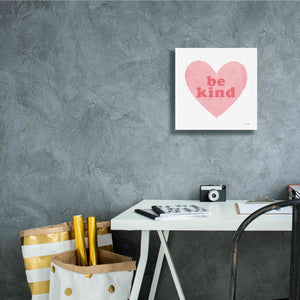 'Be Kind Heart' by Ann Kelle Designs, Canvas Wall Art,12 x 12