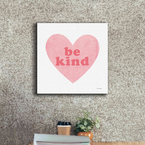 Image of 'Be Kind Heart' by Ann Kelle Designs, Canvas Wall Art,18 x 18