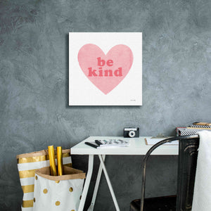 'Be Kind Heart' by Ann Kelle Designs, Canvas Wall Art,18 x 18
