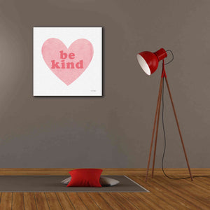 'Be Kind Heart' by Ann Kelle Designs, Canvas Wall Art,26 x 26