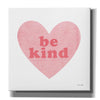 'Be Kind Heart' by Ann Kelle Designs, Canvas Wall Art,12x12x1.1x0,18x18x1.1x0,26x26x1.74x0,37x37x1.74x0