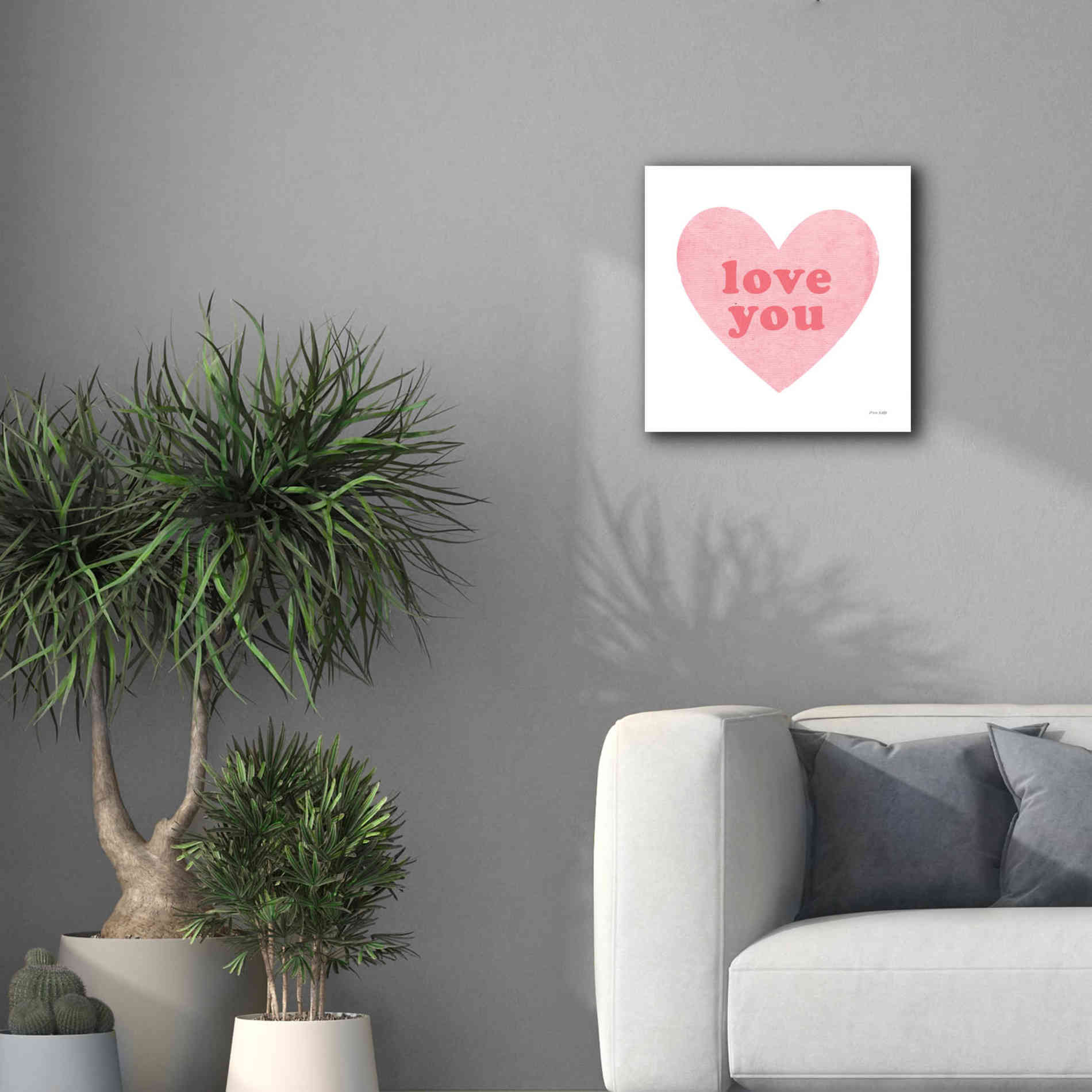 'Love Heart' by Ann Kelle Designs, Canvas Wall Art,18 x 18