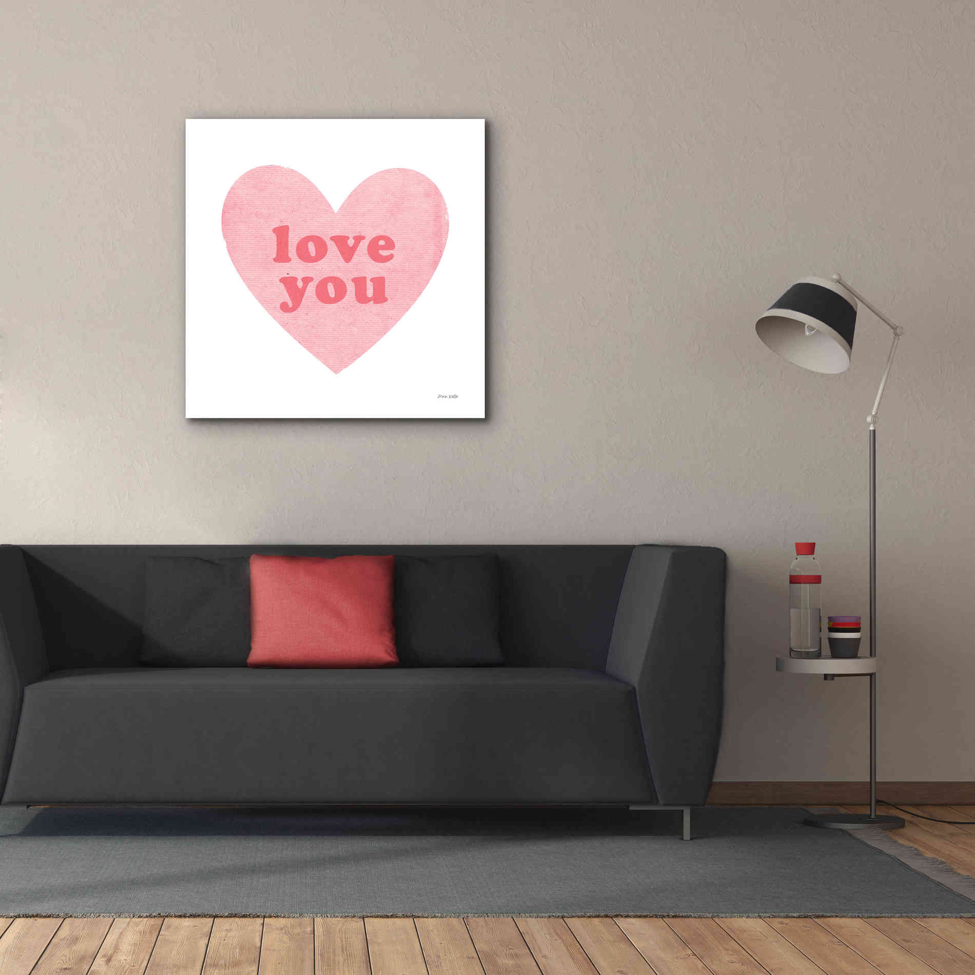 'Love Heart' by Ann Kelle Designs, Canvas Wall Art,37 x 37