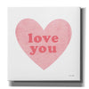 'Love Heart' by Ann Kelle Designs, Canvas Wall Art,12x12x1.1x0,18x18x1.1x0,26x26x1.74x0,37x37x1.74x0