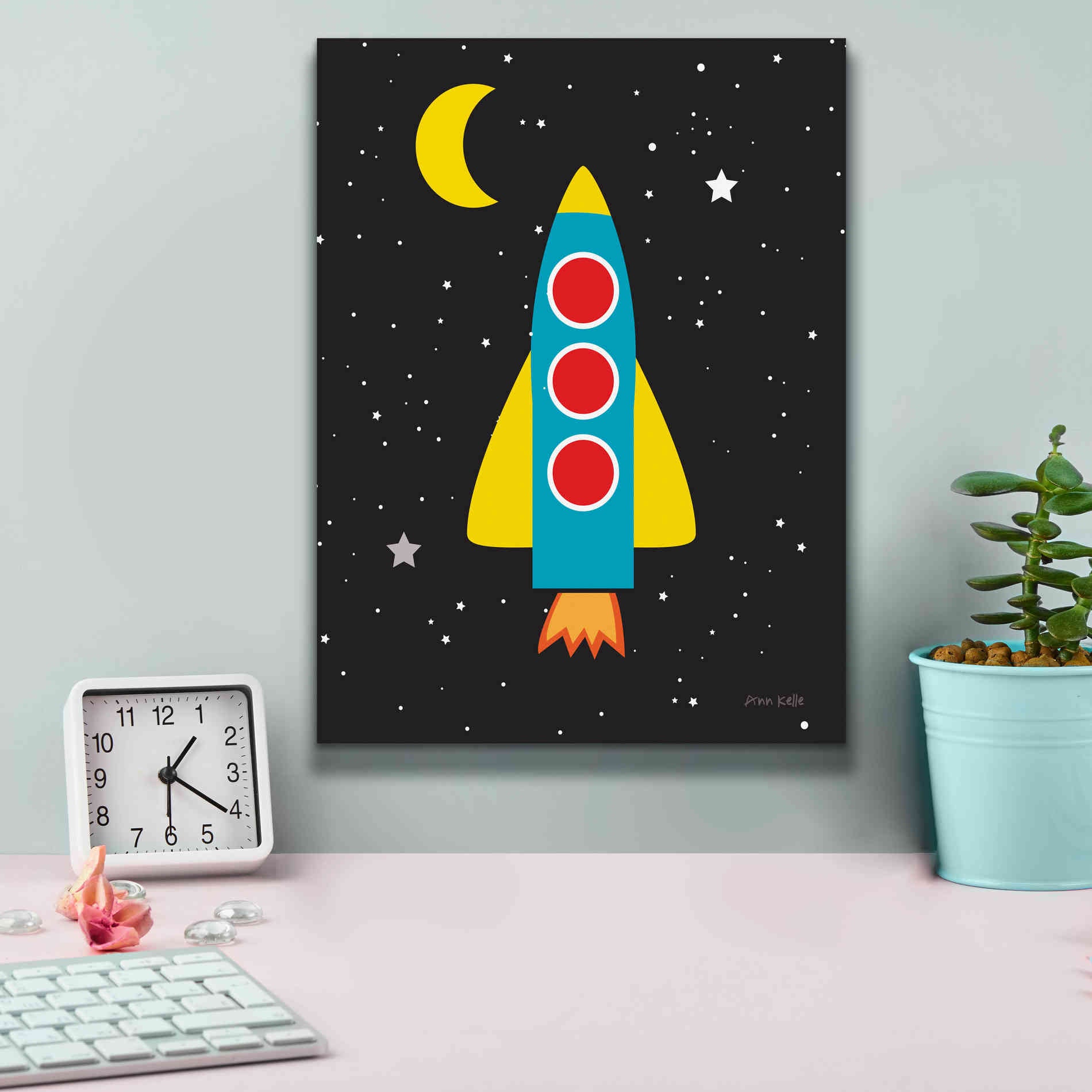 'Blast Off' by Ann Kelle Designs, Canvas Wall Art,12 x 16
