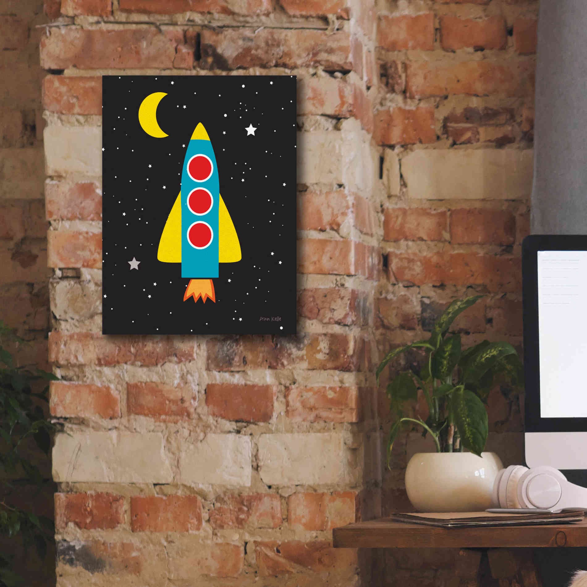 'Blast Off' by Ann Kelle Designs, Canvas Wall Art,12 x 16