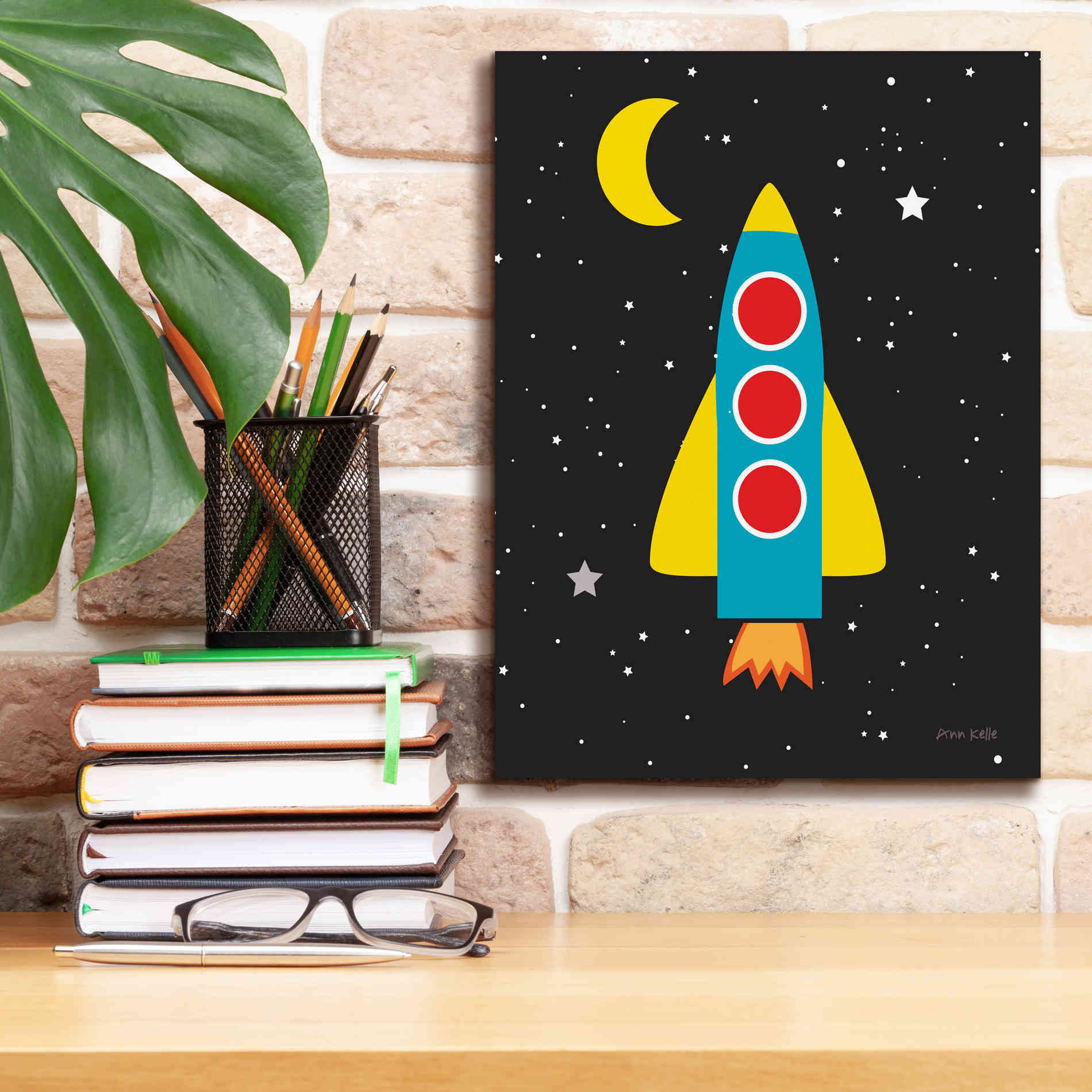 'Blast Off' by Ann Kelle Designs, Canvas Wall Art,12 x 16