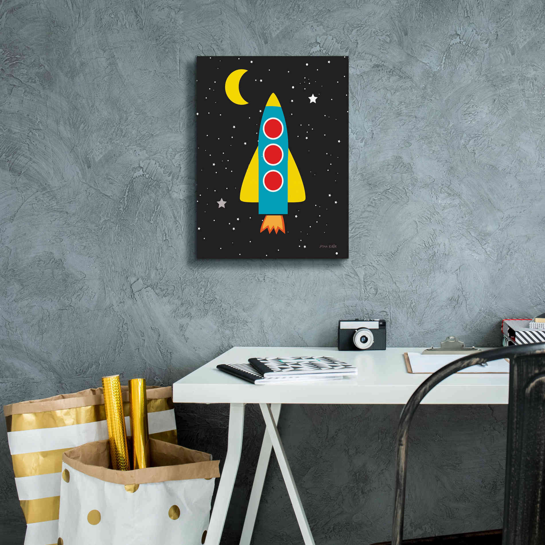 'Blast Off' by Ann Kelle Designs, Canvas Wall Art,12 x 16