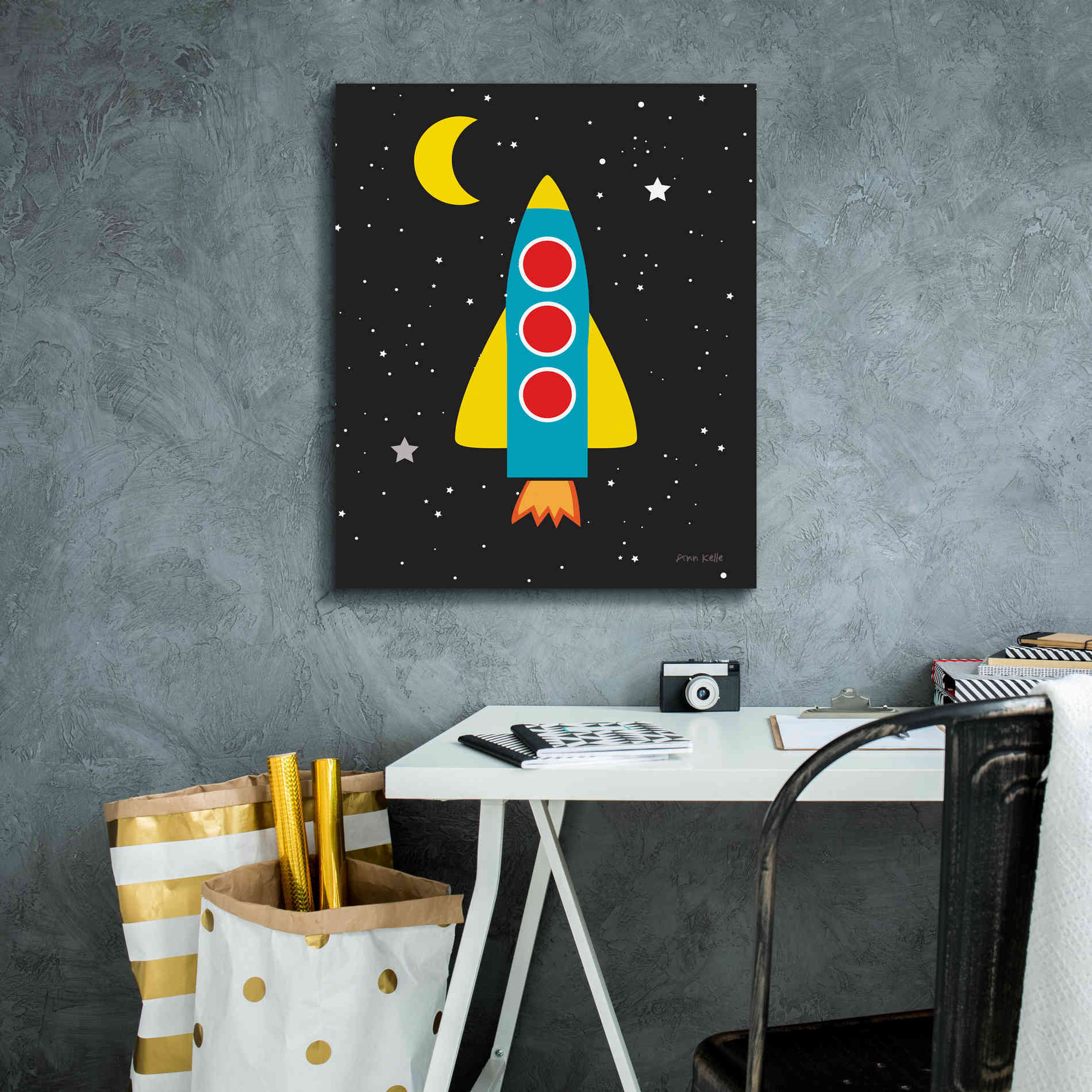 'Blast Off' by Ann Kelle Designs, Canvas Wall Art,20 x 24