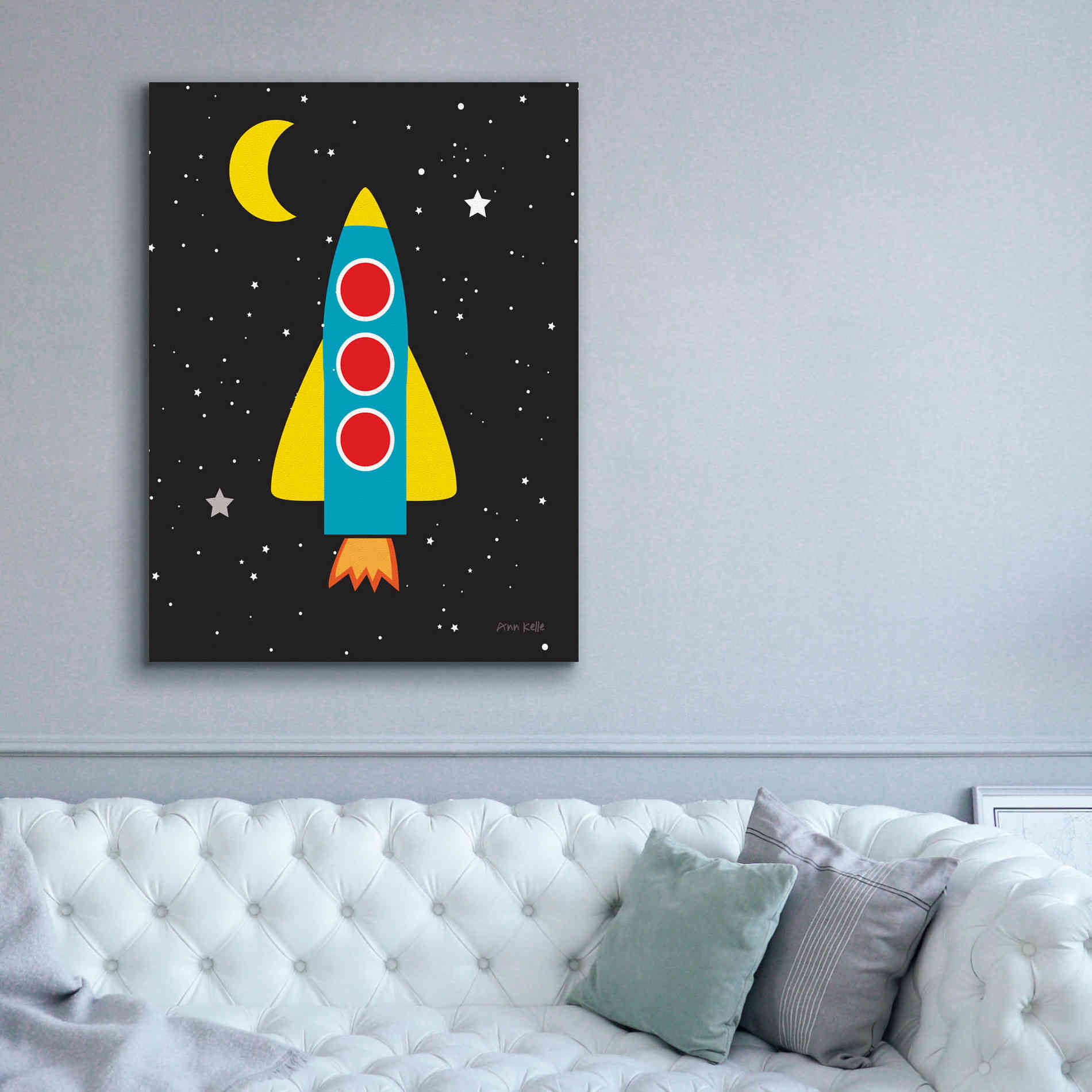 'Blast Off' by Ann Kelle Designs, Canvas Wall Art,40 x 54