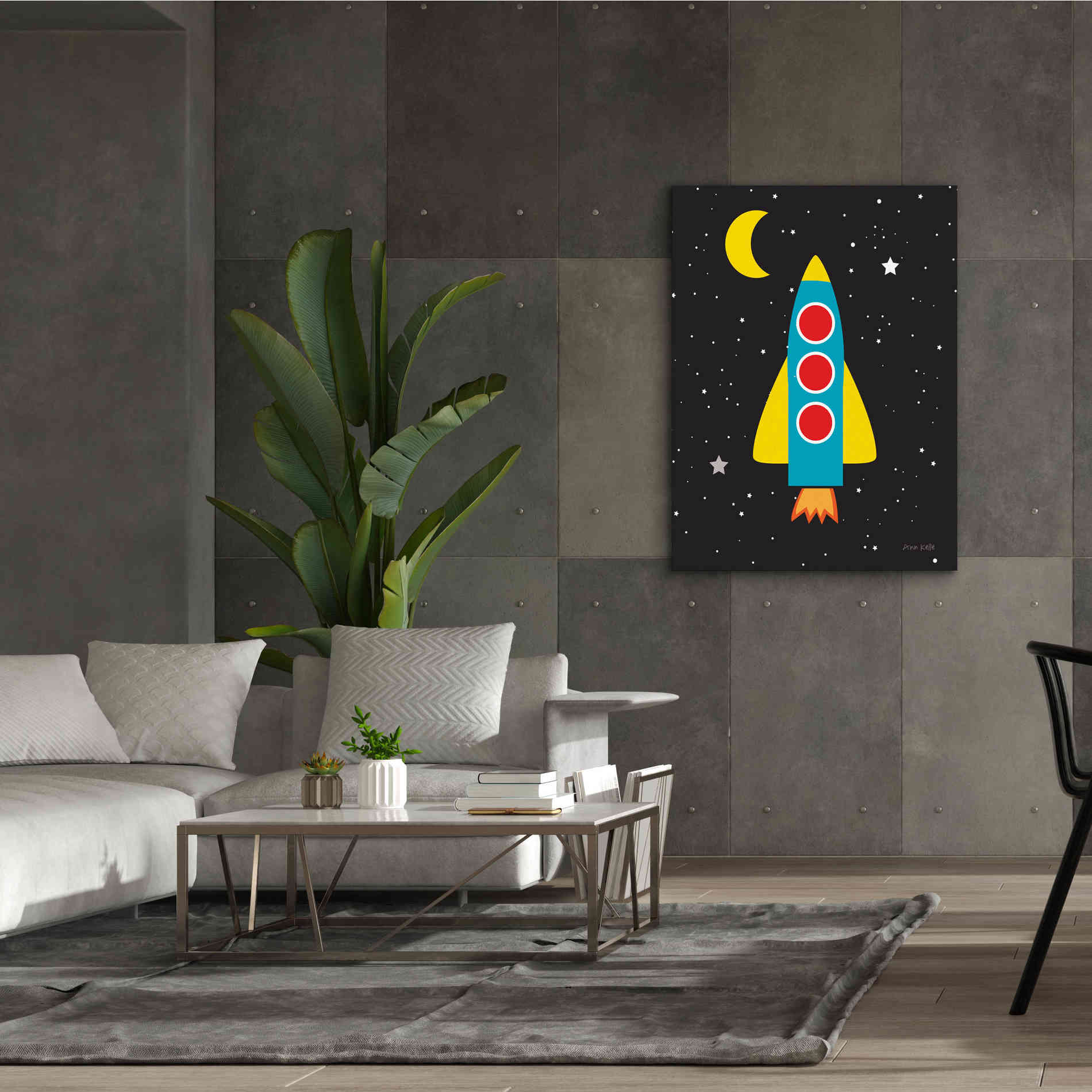 'Blast Off' by Ann Kelle Designs, Canvas Wall Art,40 x 54