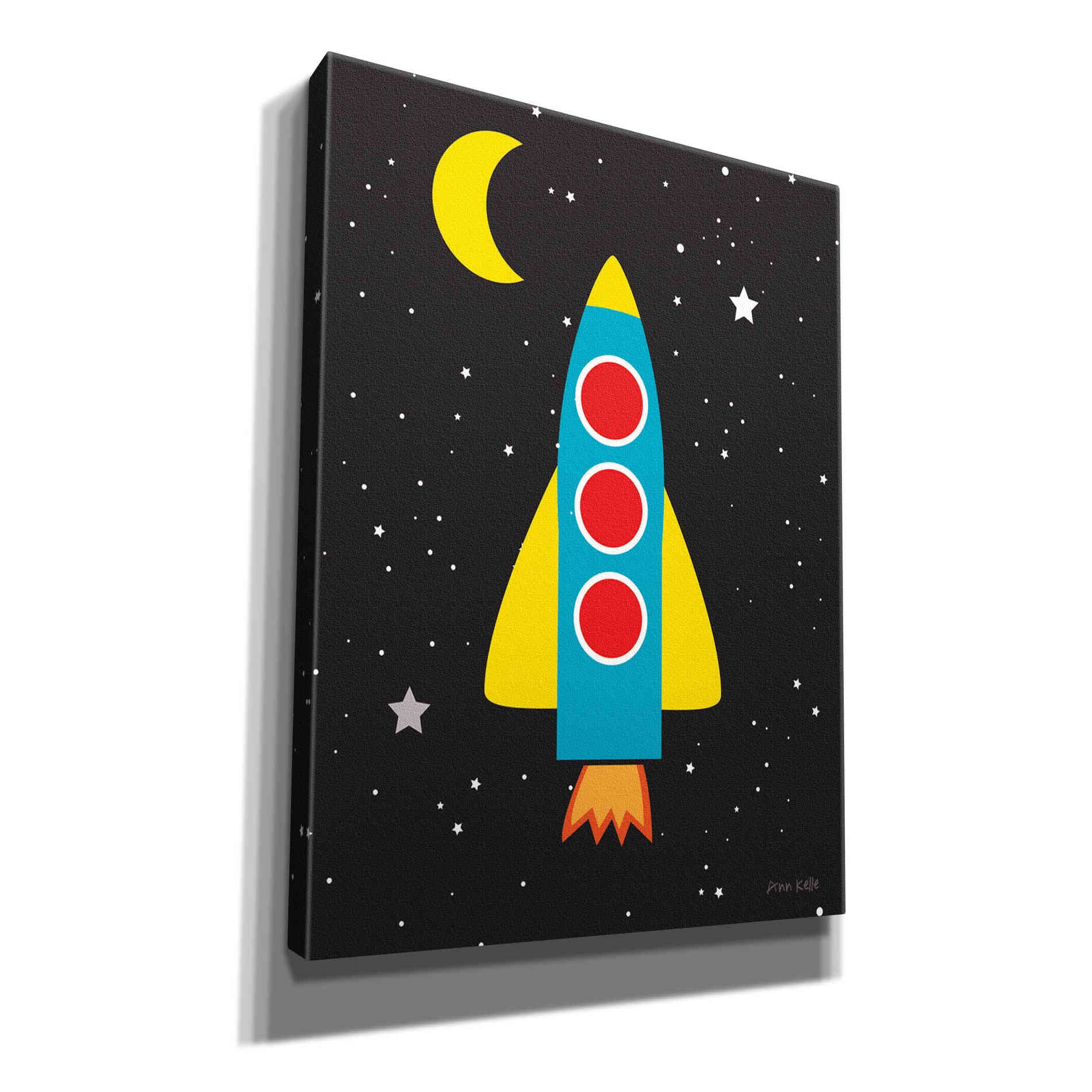 'Blast Off' by Ann Kelle Designs, Canvas Wall Art,12x16x1.1x0,20x24x1.1x0,26x30x1.74x0,40x54x1.74x0