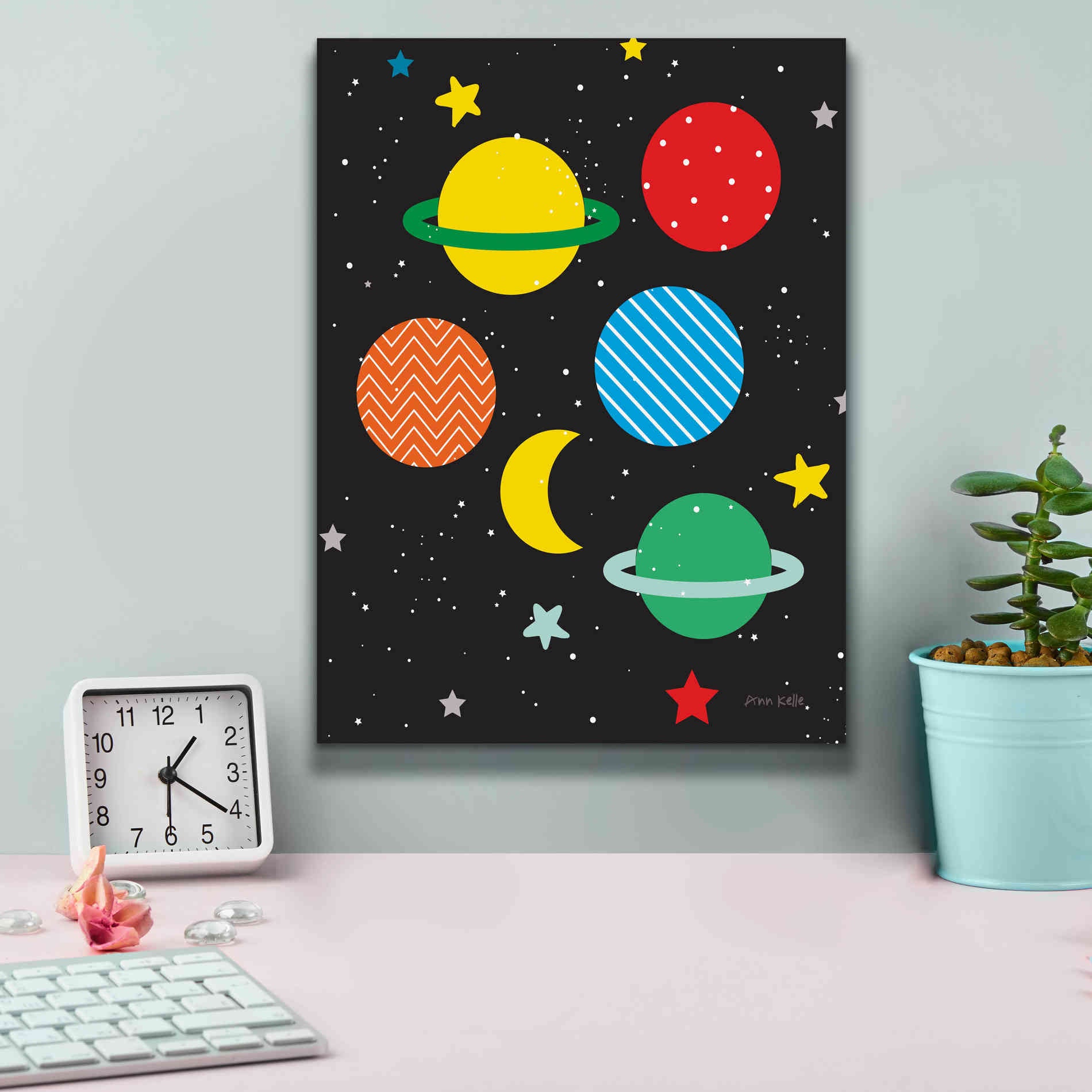 'Outer Space' by Ann Kelle Designs, Canvas Wall Art,12 x 16