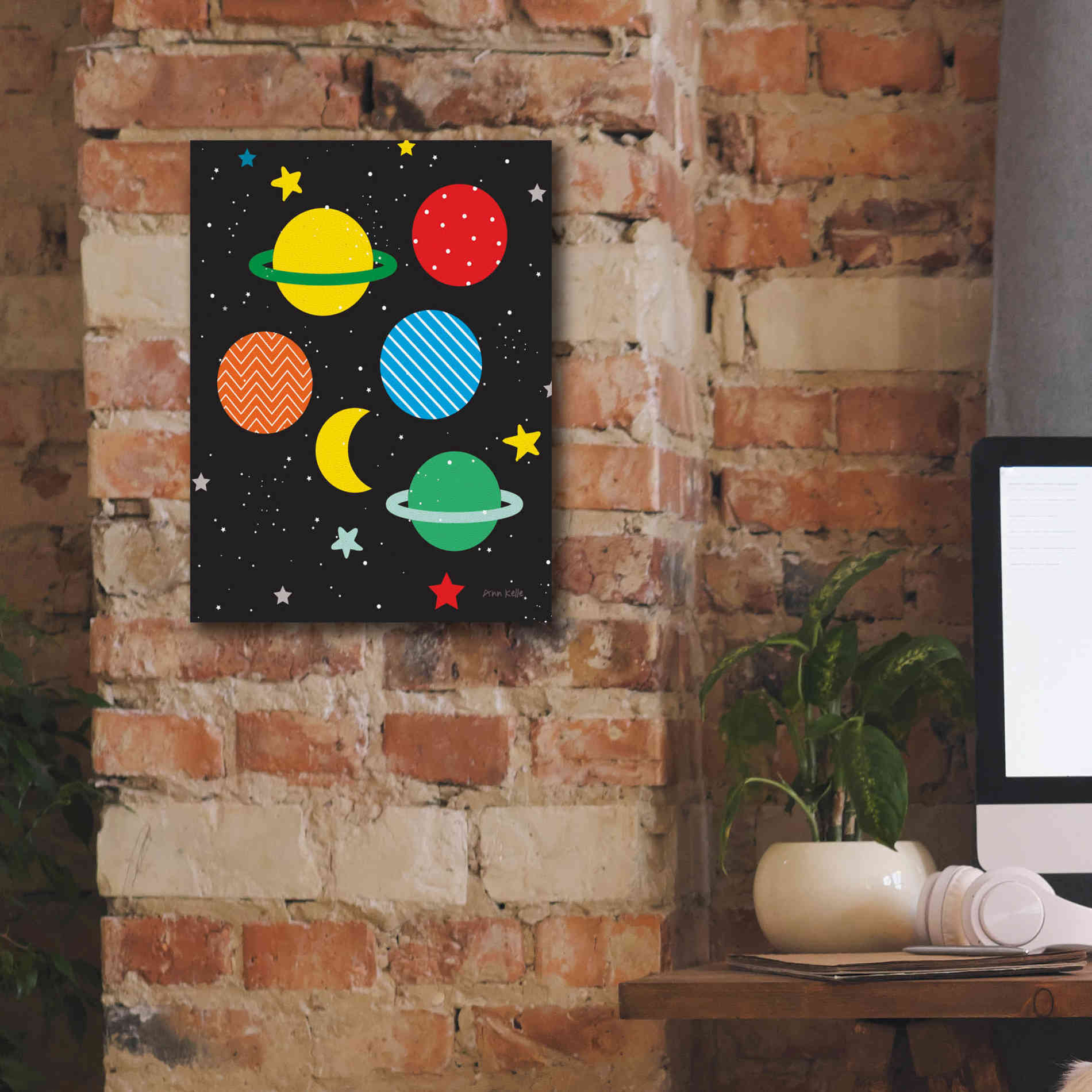 'Outer Space' by Ann Kelle Designs, Canvas Wall Art,12 x 16