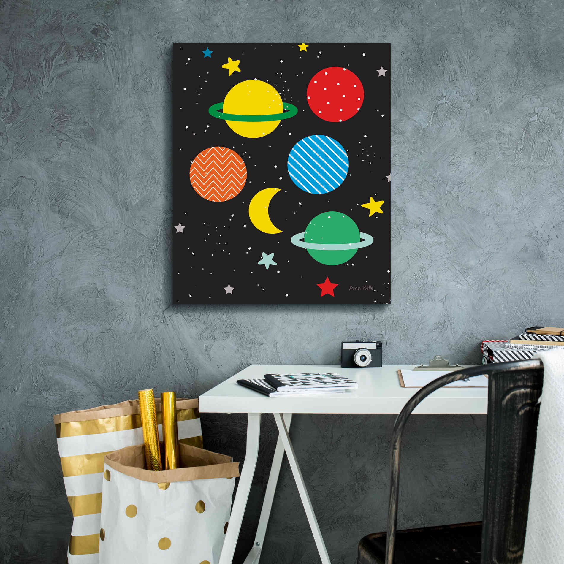 'Outer Space' by Ann Kelle Designs, Canvas Wall Art,20 x 24