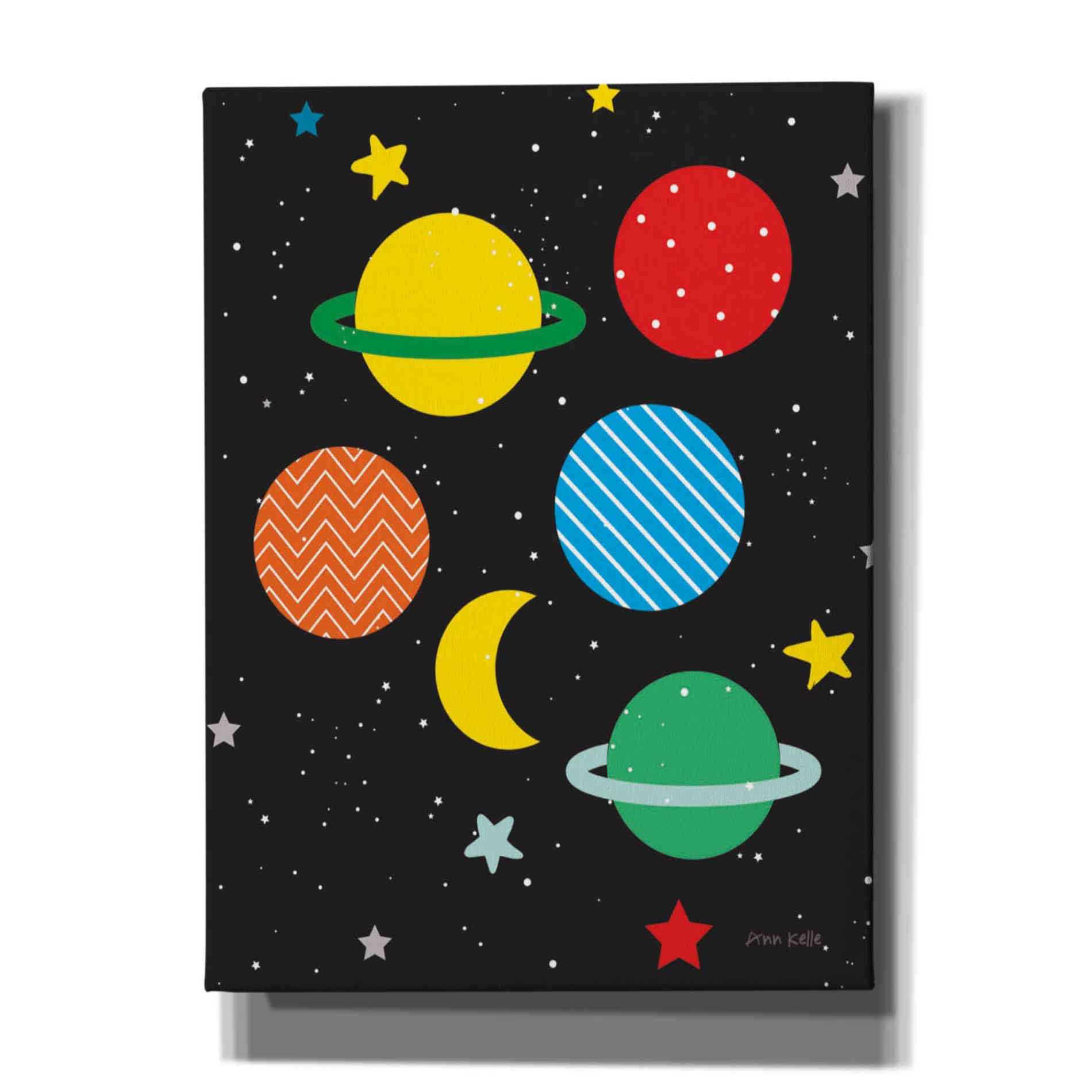 'Outer Space' by Ann Kelle Designs, Canvas Wall Art,12x16x1.1x0,20x24x1.1x0,26x30x1.74x0,40x54x1.74x0