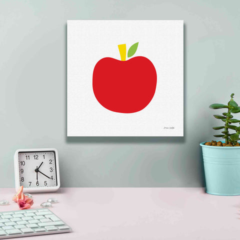Image of 'Red Apple' by Ann Kelle Designs, Canvas Wall Art,12 x 12