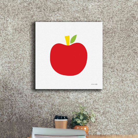 Image of 'Red Apple' by Ann Kelle Designs, Canvas Wall Art,18 x 18