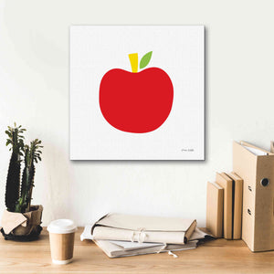 'Red Apple' by Ann Kelle Designs, Canvas Wall Art,18 x 18