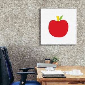 'Red Apple' by Ann Kelle Designs, Canvas Wall Art,26 x 26