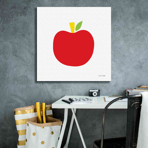 Image of 'Red Apple' by Ann Kelle Designs, Canvas Wall Art,26 x 26
