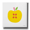 'Yellow Apple' by Ann Kelle Designs, Canvas Wall Art,12x12x1.1x0,18x18x1.1x0,26x26x1.74x0,37x37x1.74x0