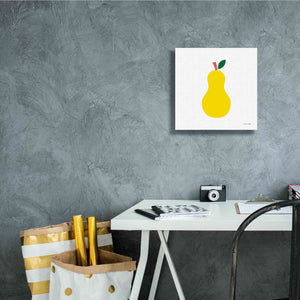 'Yellow Pear' by Ann Kelle Designs, Canvas Wall Art,12 x 12