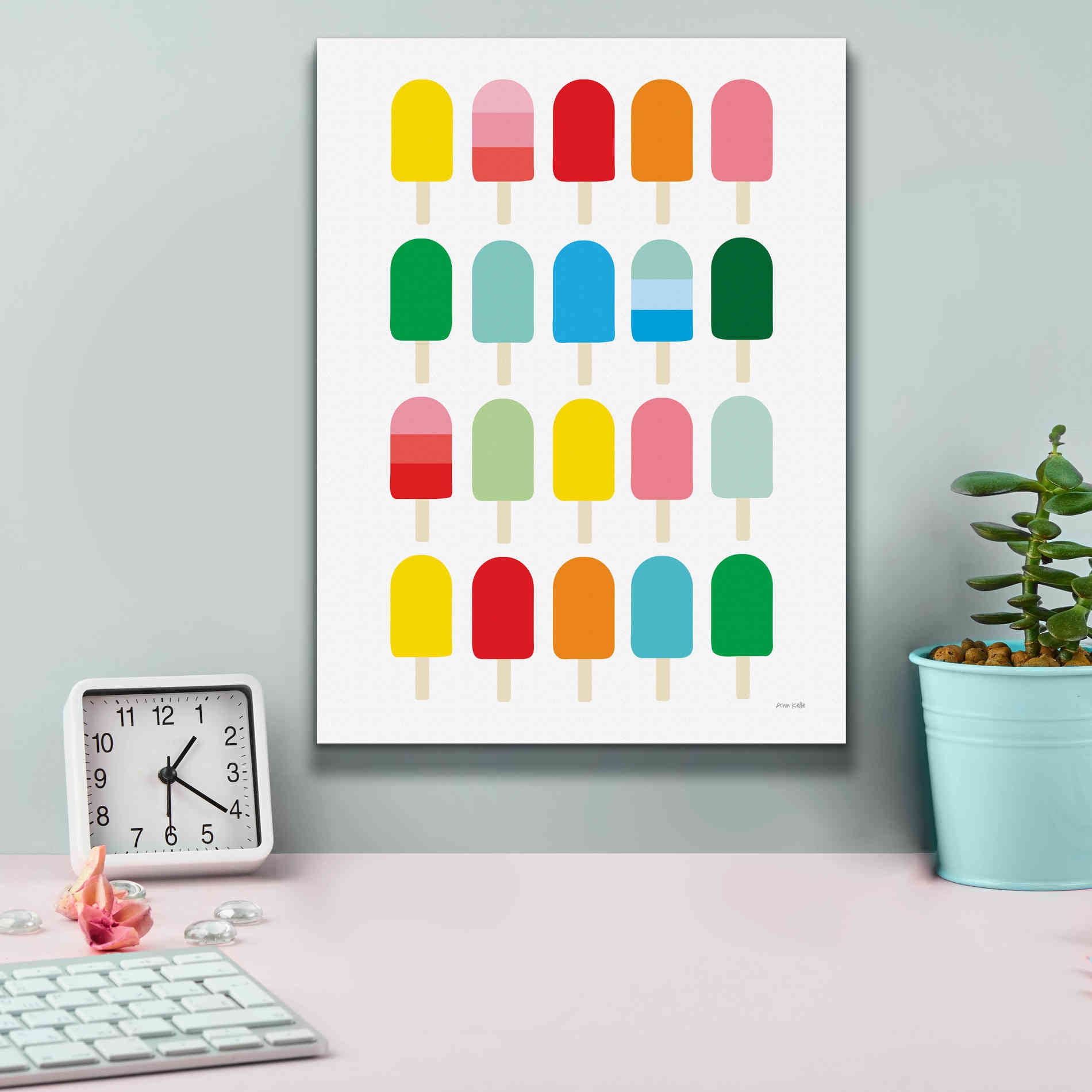 'Popcycle Fun' by Ann Kelle Designs, Canvas Wall Art,12 x 16