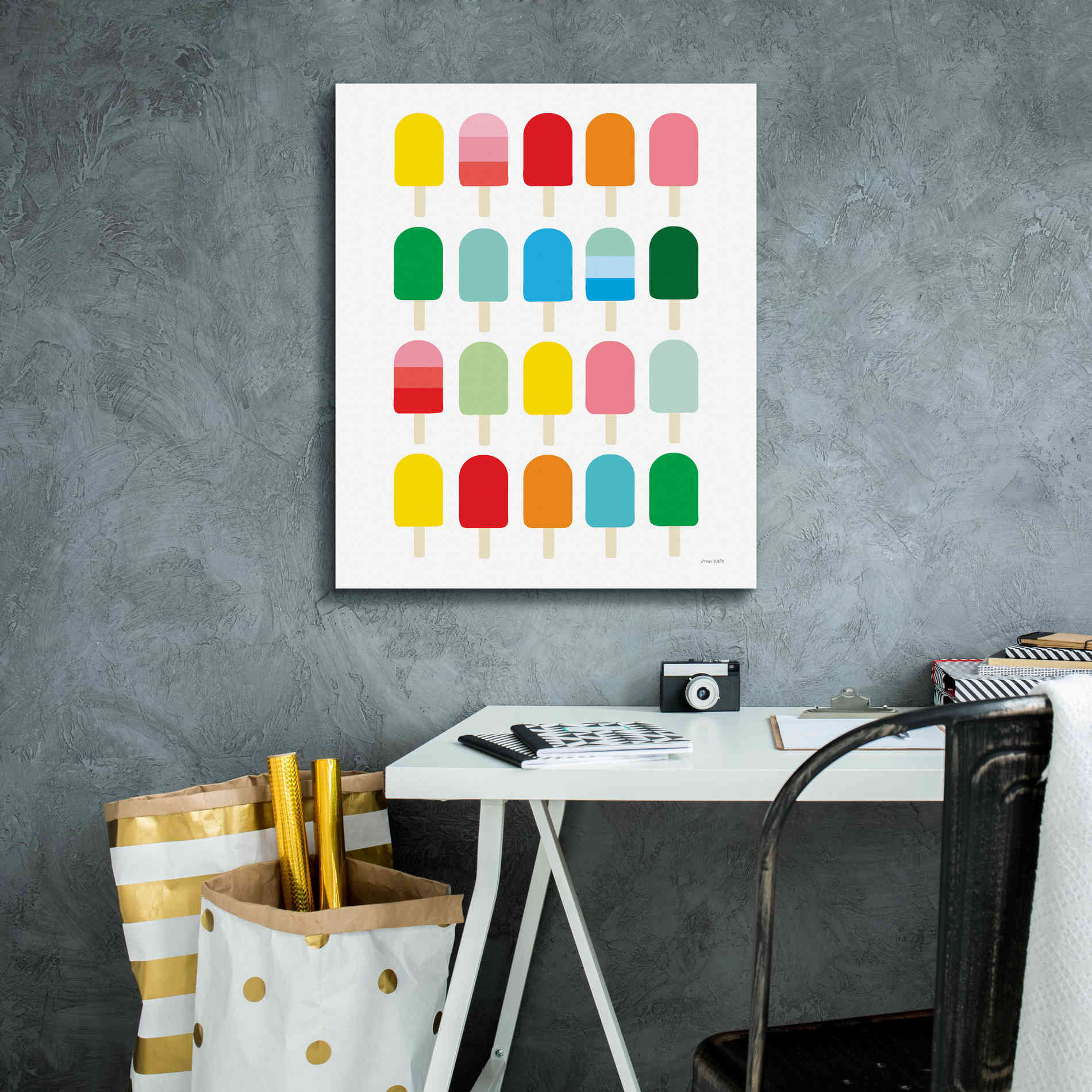 'Popcycle Fun' by Ann Kelle Designs, Canvas Wall Art,20 x 24