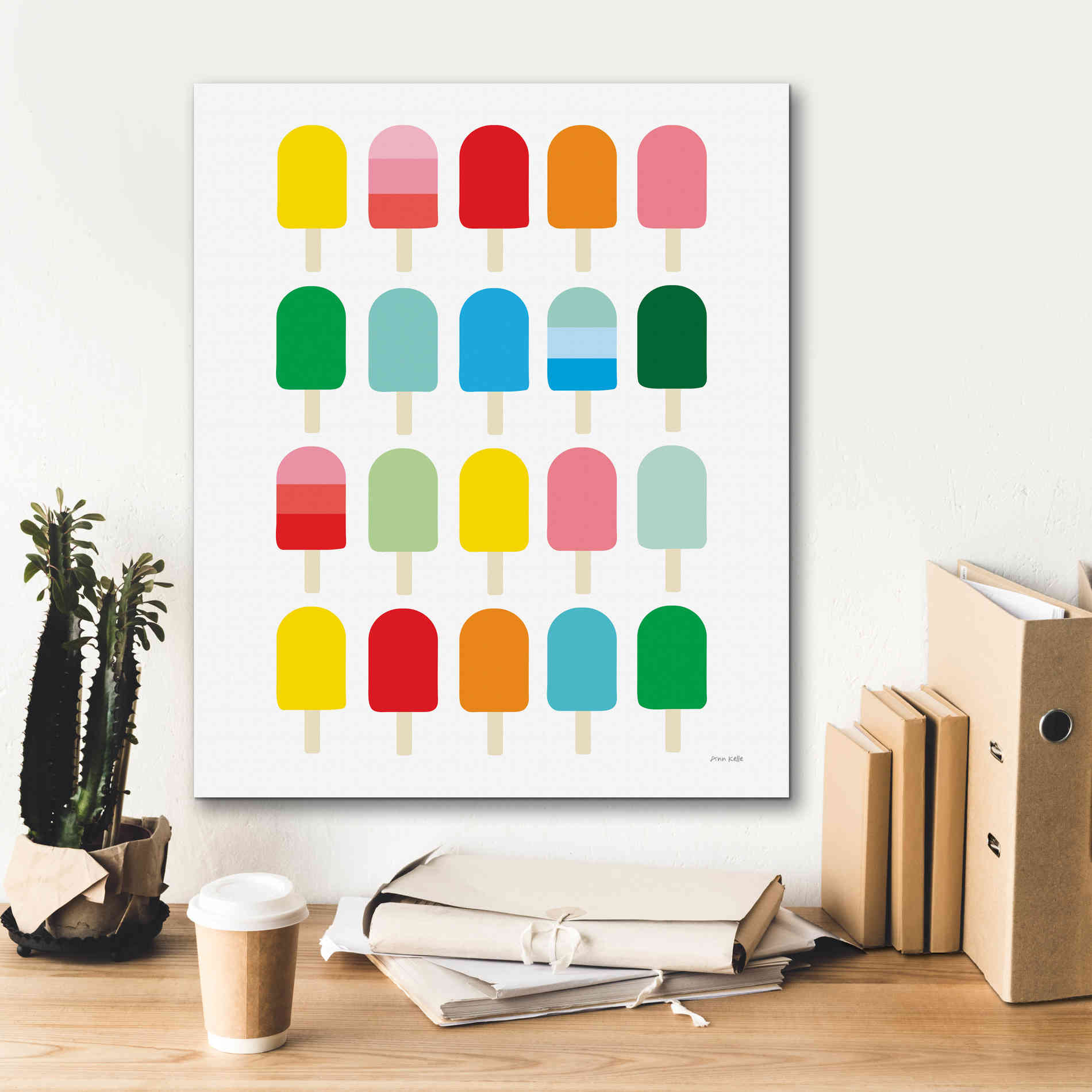 'Popcycle Fun' by Ann Kelle Designs, Canvas Wall Art,20 x 24