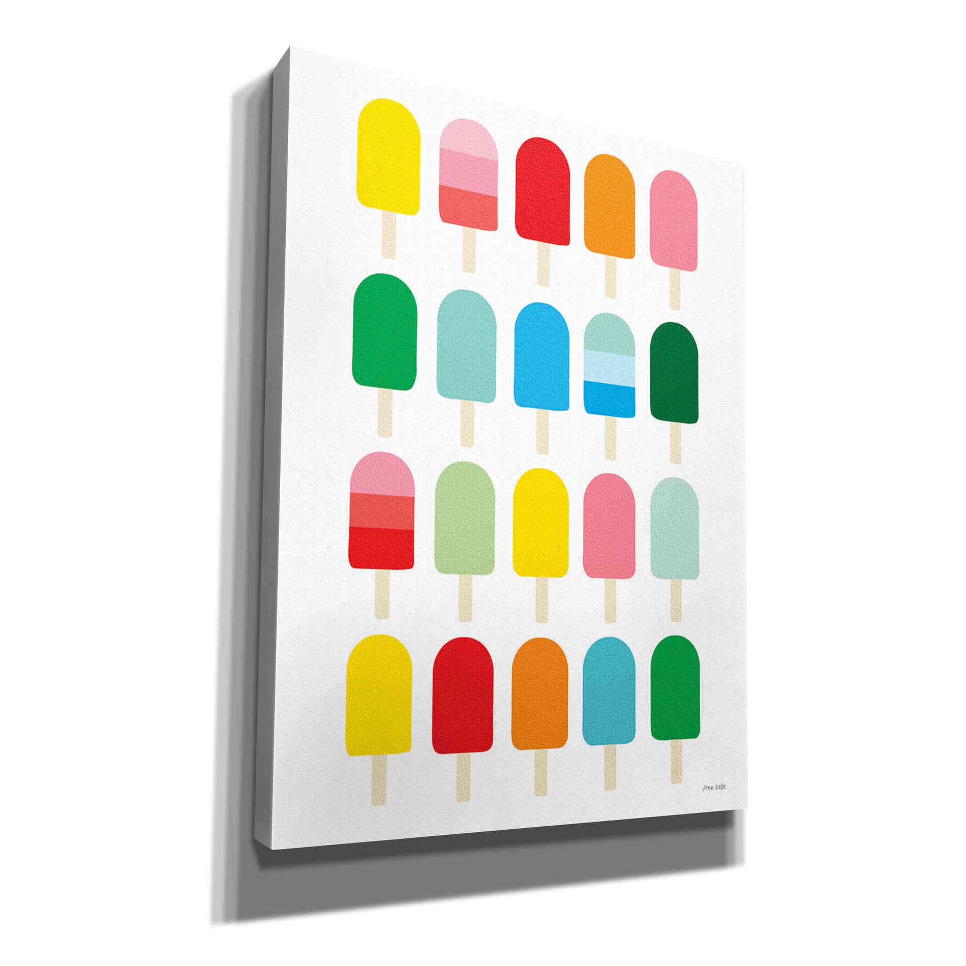 'Popcycle Fun' by Ann Kelle Designs, Canvas Wall Art,12x16x1.1x0,20x24x1.1x0,26x30x1.74x0,40x54x1.74x0