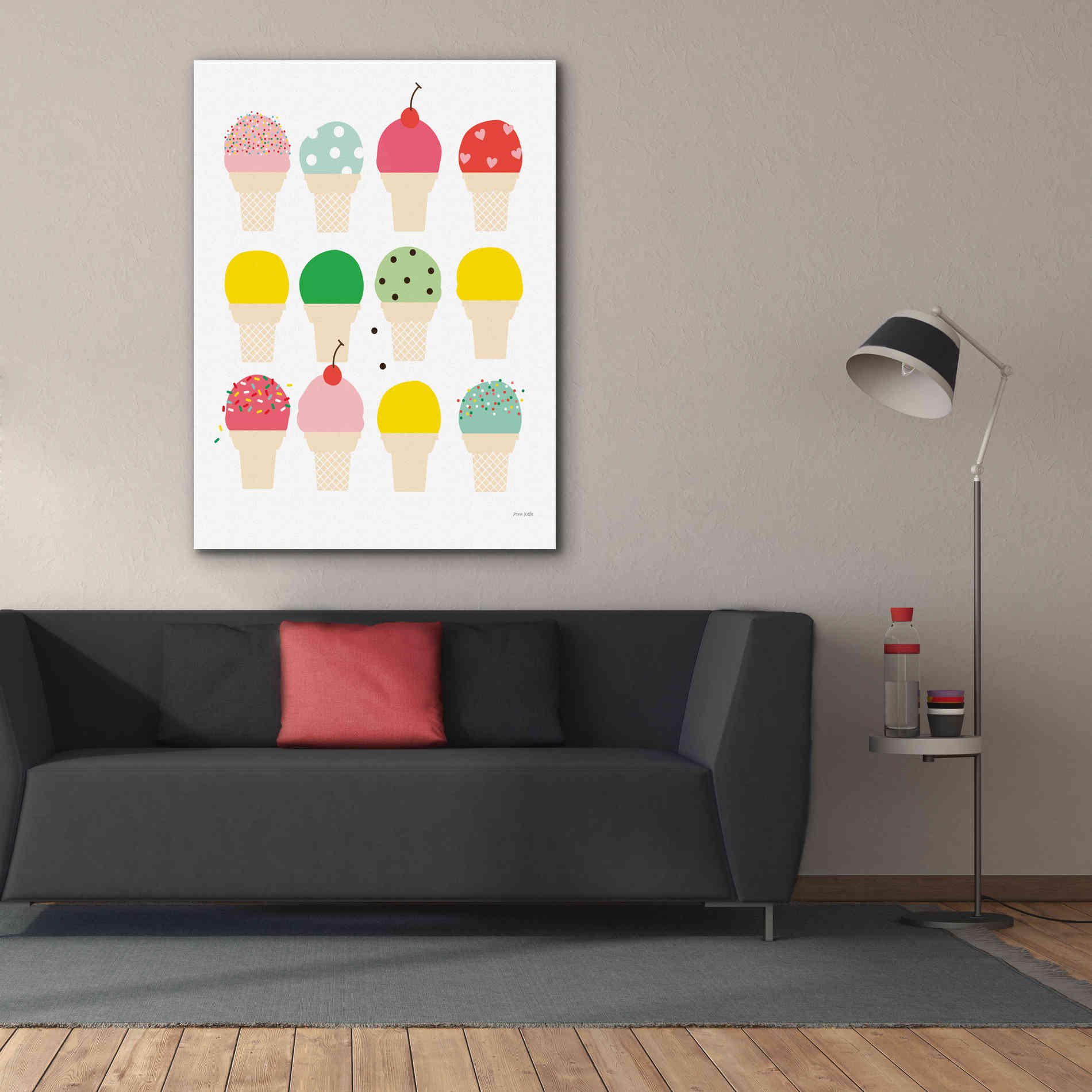'Ice Cream Fun' by Ann Kelle Designs, Canvas Wall Art,40 x 54