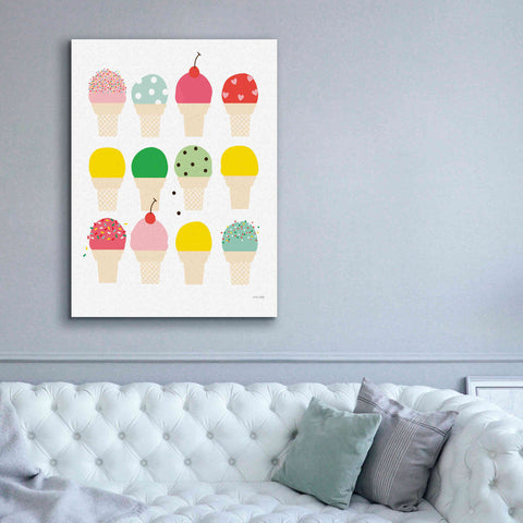Image of 'Ice Cream Fun' by Ann Kelle Designs, Canvas Wall Art,40 x 54