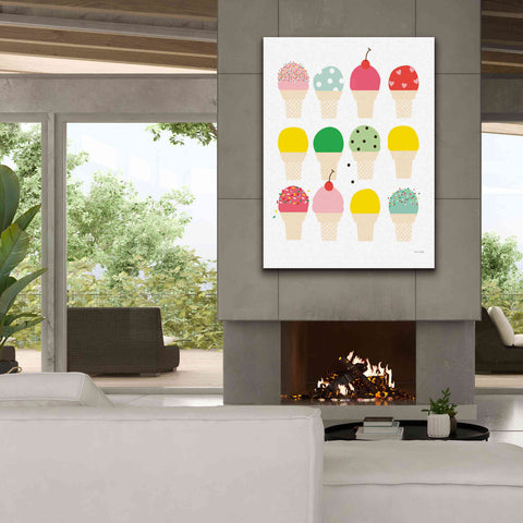 Image of 'Ice Cream Fun' by Ann Kelle Designs, Canvas Wall Art,40 x 54