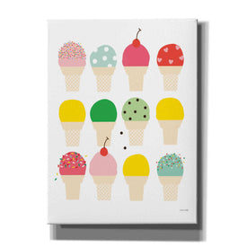 'Ice Cream Fun' by Ann Kelle Designs, Canvas Wall Art,12x16x1.1x0,20x24x1.1x0,26x30x1.74x0,40x54x1.74x0