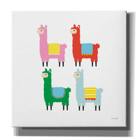'The Llamas' by Ann Kelle Designs, Canvas Wall Art,12x12x1.1x0,18x18x1.1x0,26x26x1.74x0,37x37x1.74x0