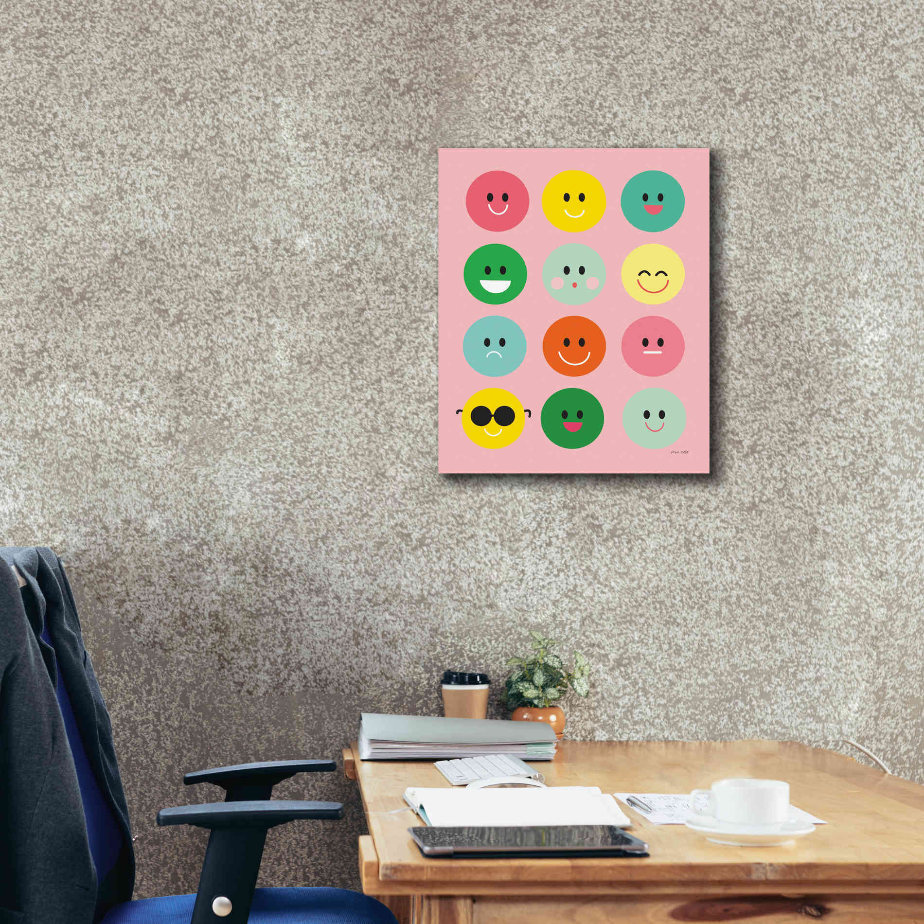 'Happy Circles' by Ann Kelle Designs, Canvas Wall Art,20 x 24