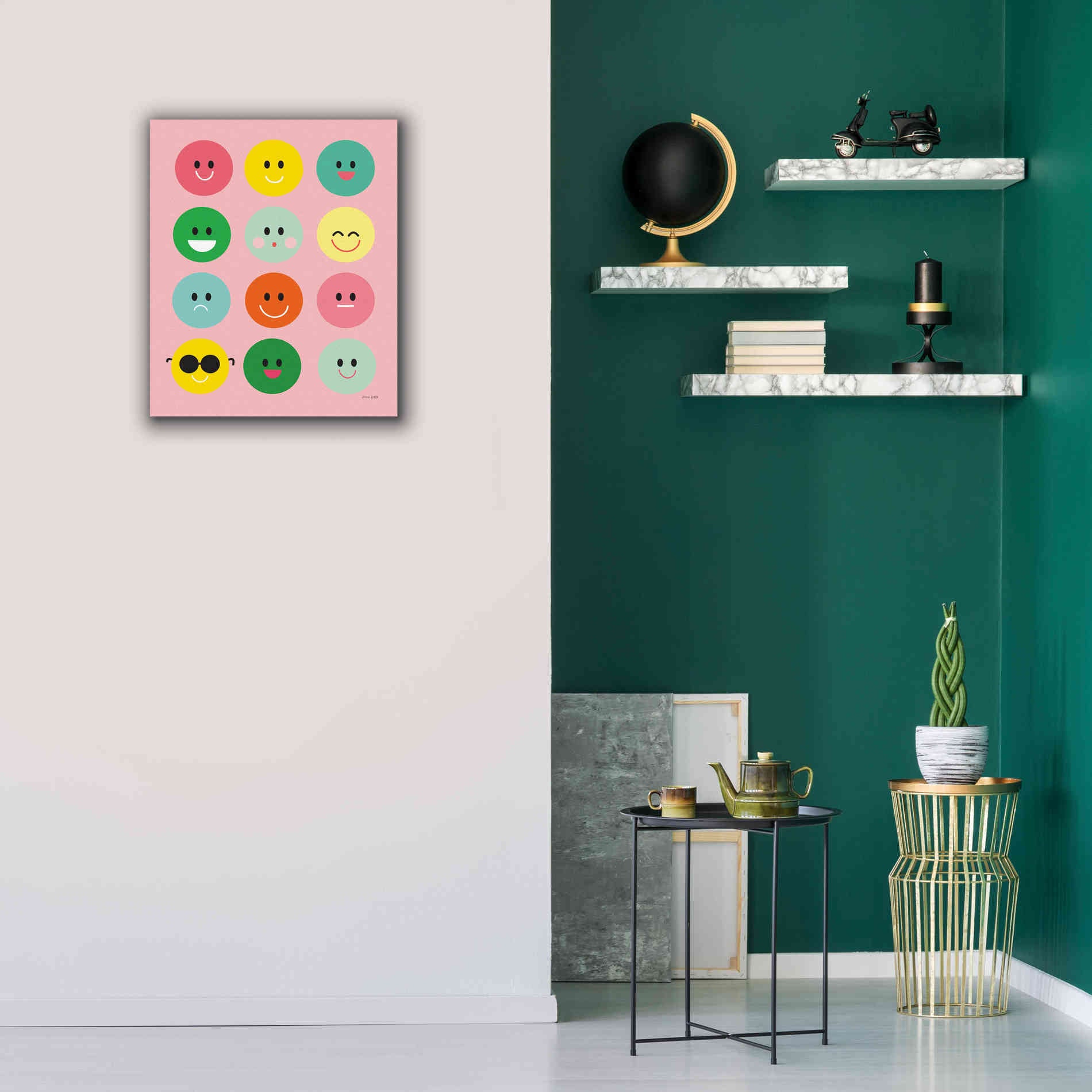 'Happy Circles' by Ann Kelle Designs, Canvas Wall Art,20 x 24