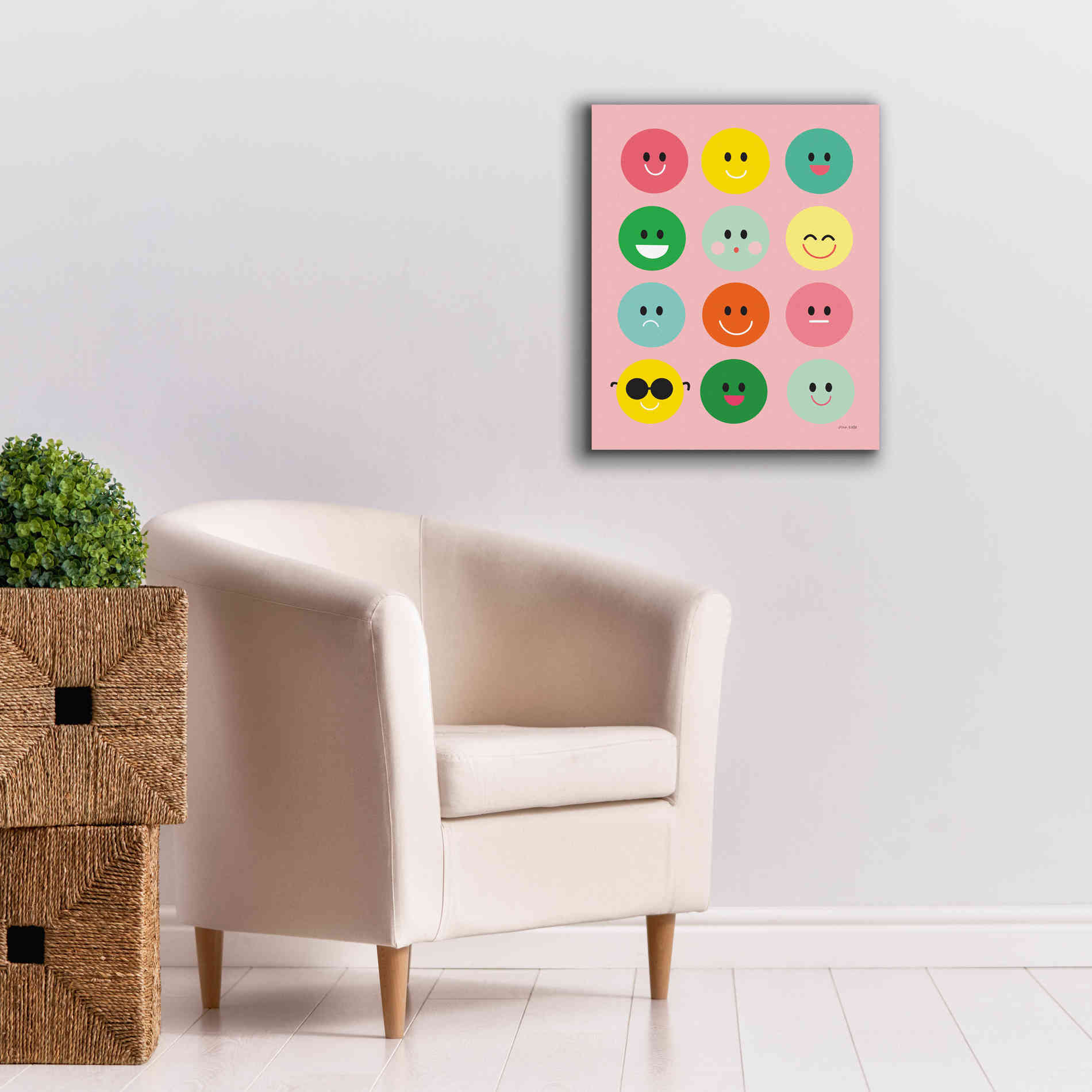 'Happy Circles' by Ann Kelle Designs, Canvas Wall Art,20 x 24