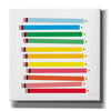 'Colored Pencils' by Ann Kelle Designs, Canvas Wall Art,12x12x1.1x0,18x18x1.1x0,26x26x1.74x0,37x37x1.74x0