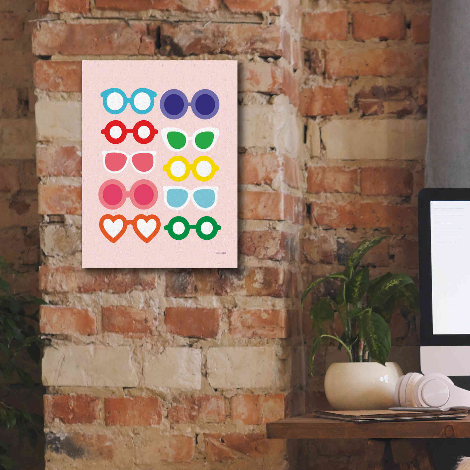 'Sunglasses for All' by Ann Kelle Designs, Canvas Wall Art,12 x 16