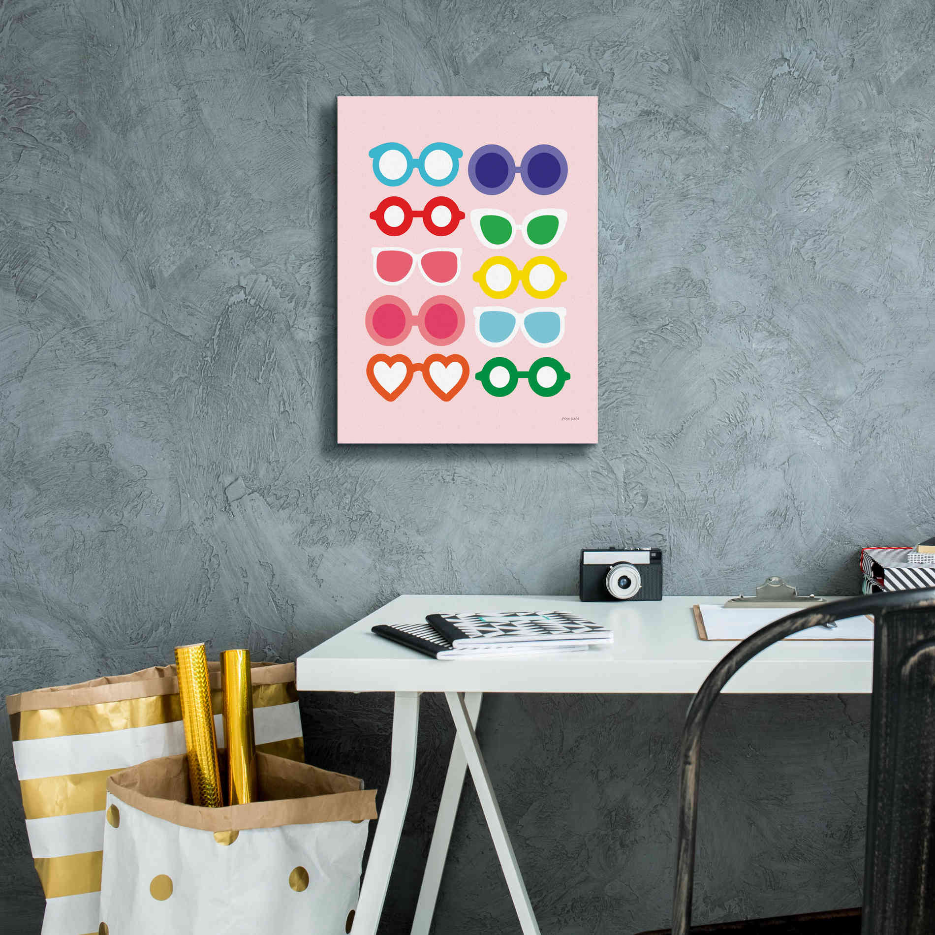 'Sunglasses for All' by Ann Kelle Designs, Canvas Wall Art,12 x 16