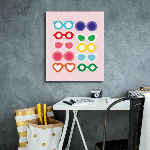 Image of 'Sunglasses for All' by Ann Kelle Designs, Canvas Wall Art,20 x 24