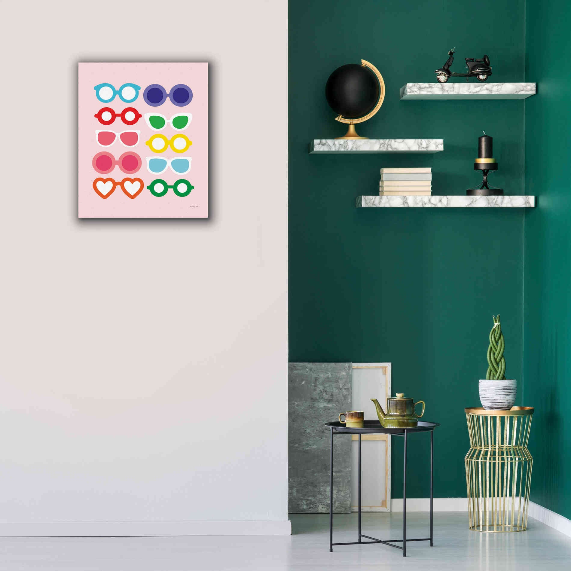 'Sunglasses for All' by Ann Kelle Designs, Canvas Wall Art,20 x 24