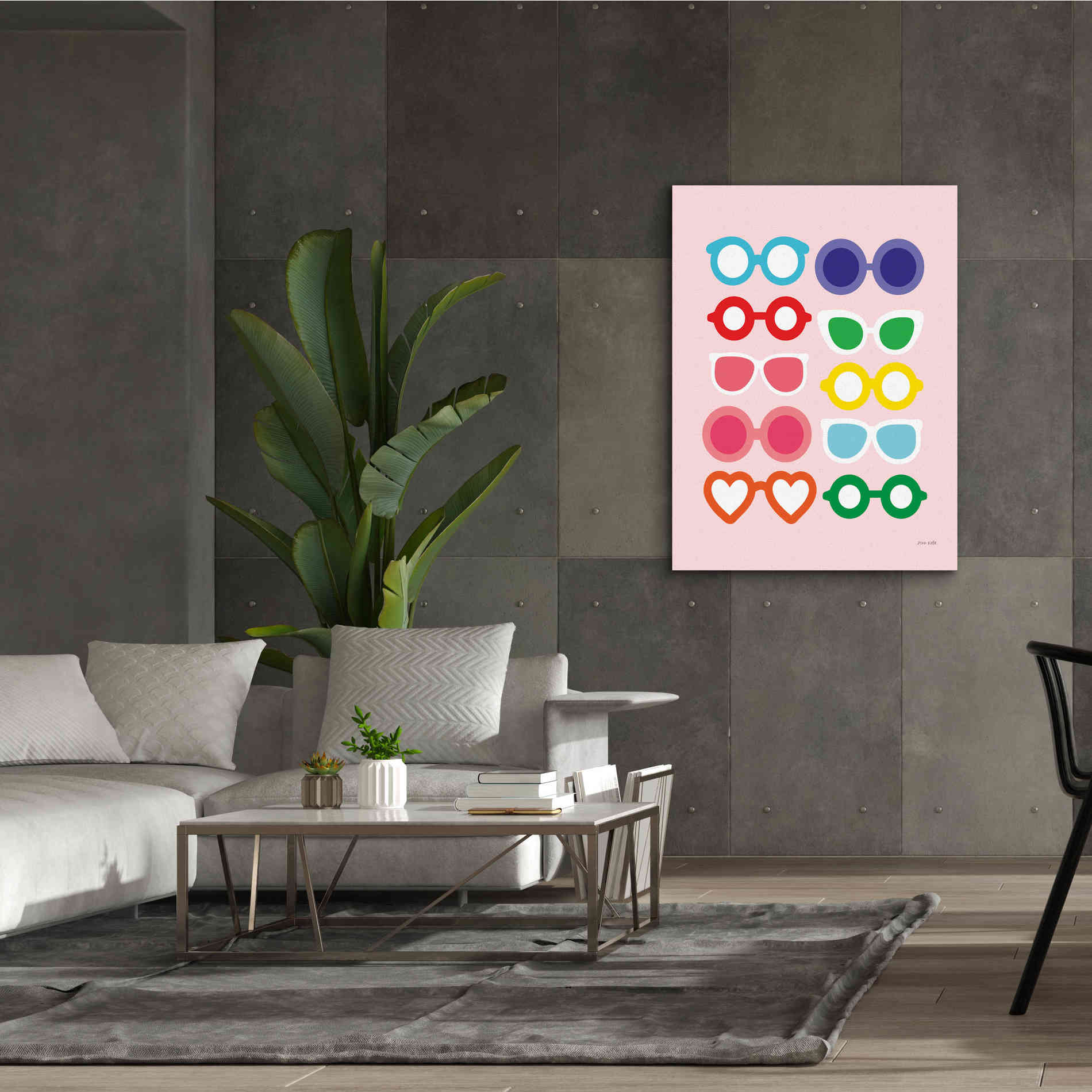 'Sunglasses for All' by Ann Kelle Designs, Canvas Wall Art,40 x 54