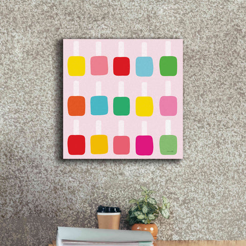 Image of 'Nail Polish Fun' by Ann Kelle Designs, Canvas Wall Art,18 x 18